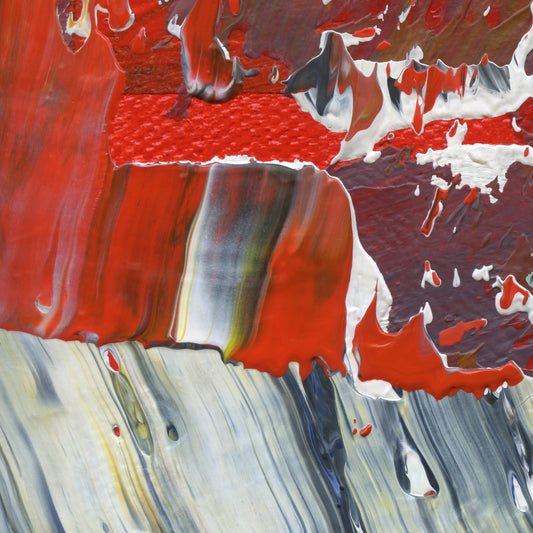 Fishiyima's Broken Cup A1 is an abstract oil-on-canvas artwork, a fractal of its parent painting Fishiyima's Broken Cup created by Anna Judd for the Scales Collection.