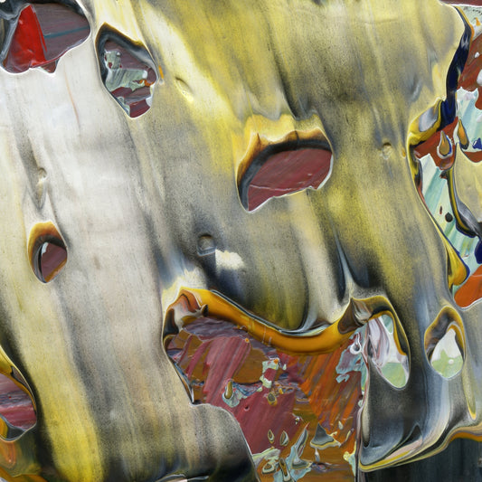 Fishiyima's Broken Cup C2 is an abstract oil-on-canvas artwork, a fractal of its parent painting Fishiyima's Broken Cup created by Anna Judd for the Scales Collection.