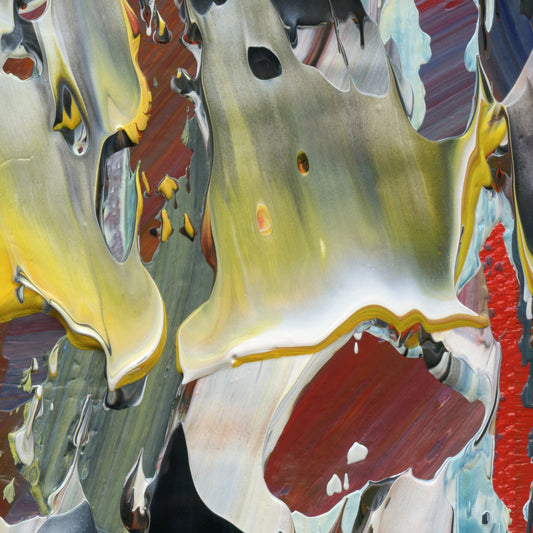 Fishiyima's Broken Cup C4 is an abstract oil-on-canvas artwork, a fractal of its parent painting Fishiyima's Broken Cup created by Anna Judd for the Scales Collection.