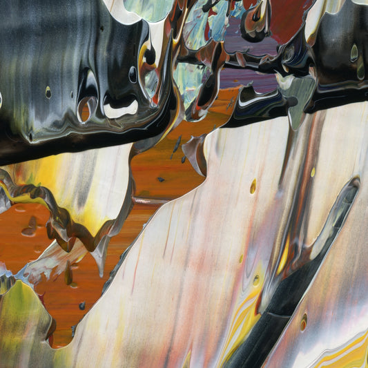 Fishiyima's Broken Cup D3 is an abstract oil-on-canvas artwork, a fractal of its parent painting Fishiyima's Broken Cup created by Anna Judd for the Scales Collection.