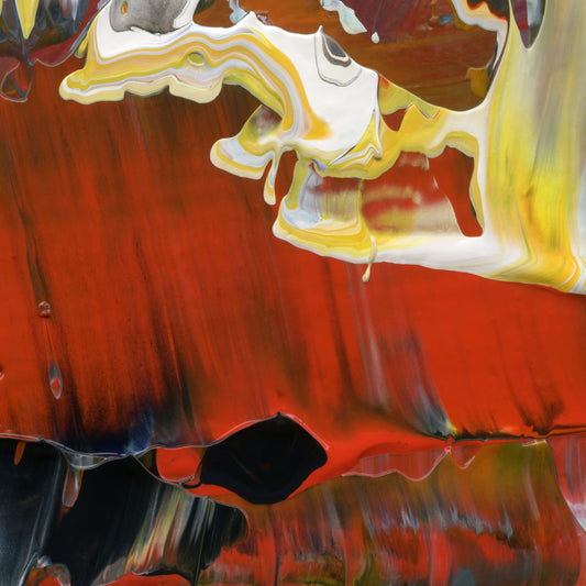 Fishiyima's Broken Cup E4 is an abstract oil-on-canvas artwork, a fractal of its parent painting Fishiyima's Broken Cup created by Anna Judd for the Scales Collection.