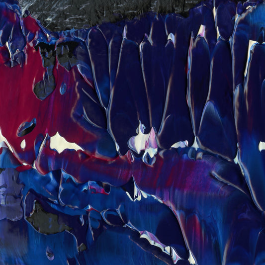 Forking Lightning A1 is an abstract oil-on-canvas artwork, a fractal of its parent painting Forking Lightning created by Anna Judd for the Scales Collection.