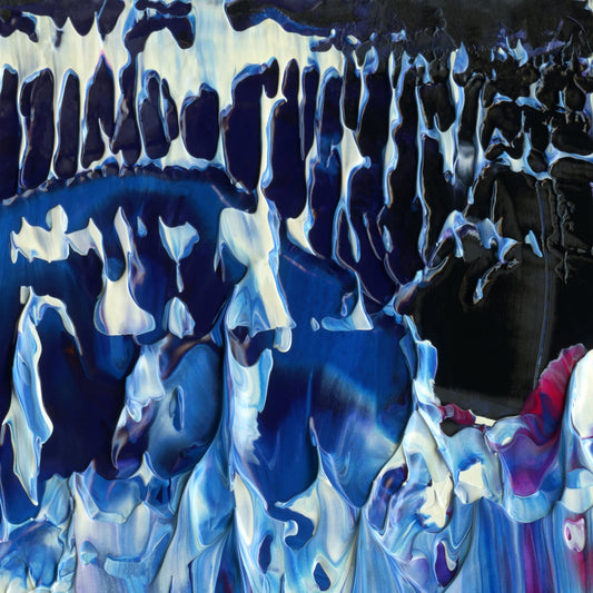 Forking Lightning A3 is an abstract oil-on-canvas artwork, a fractal of its parent painting Forking Lightning created by Anna Judd for the Scales Collection.