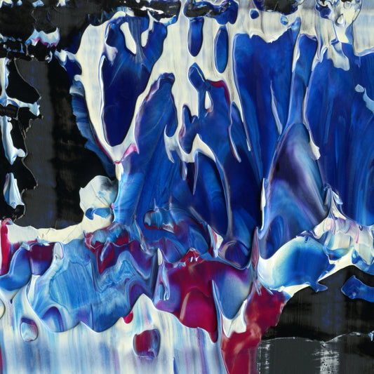 Forking Lightning A4 is an abstract oil-on-canvas artwork, a fractal of its parent painting Forking Lightning created by Anna Judd for the Scales Collection.