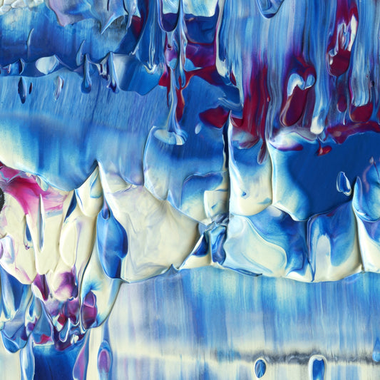 Forking Lightning B3 is an abstract oil-on-canvas artwork, a fractal of its parent painting Forking Lightning created by Anna Judd for the Scales Collection.