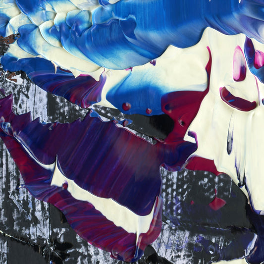 Forking Lightning F1 is an abstract oil-on-canvas artwork, a fractal of its parent painting Forking Lightning created by Anna Judd for the Scales Collection.