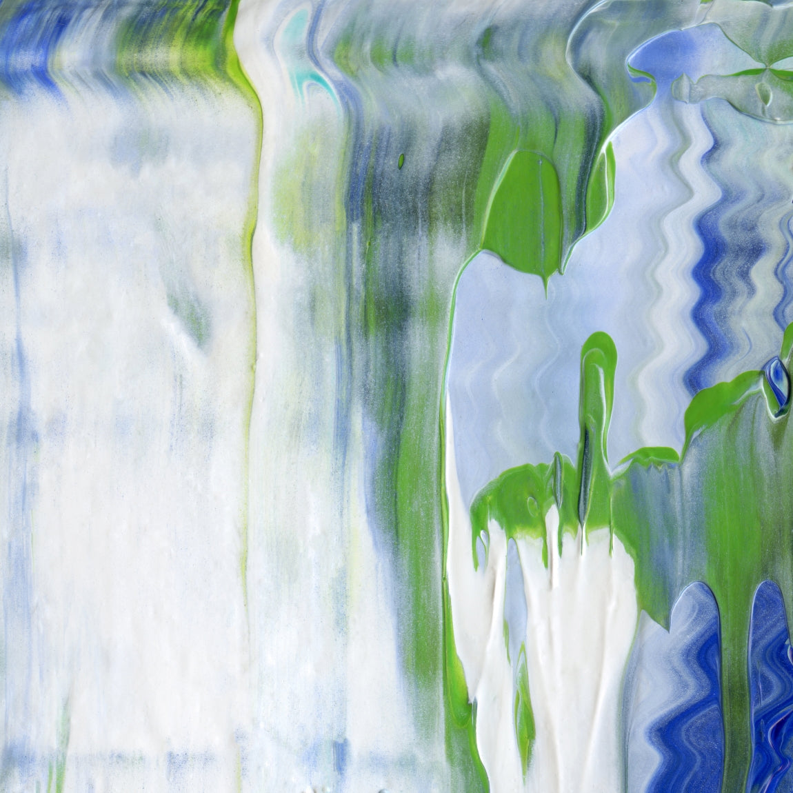 Freakish Genius A1 is an abstract oil-on-canvas artwork, a fractal of its parent painting Freakish Genius created by Anna Judd for the Scales Collection.