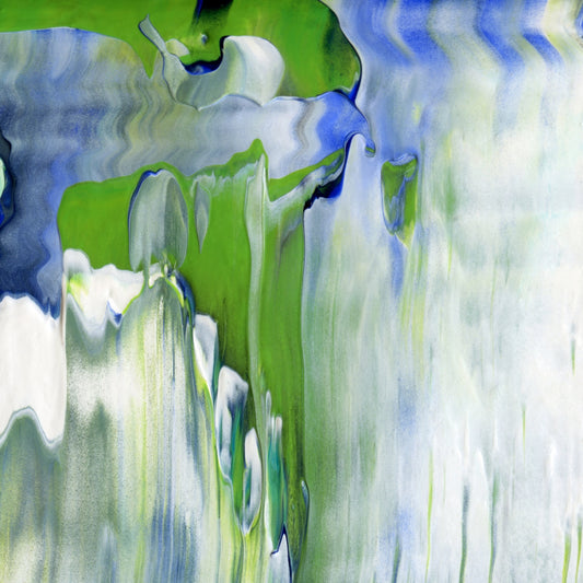 Freakish Genius A5 is an abstract oil-on-canvas artwork, a fractal of its parent painting Freakish Genius created by Anna Judd for the Scales Collection.