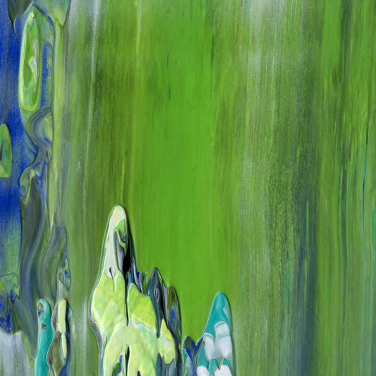 Freakish Genius B2 is an abstract oil-on-canvas artwork, a fractal of its parent painting Freakish Genius created by Anna Judd for the Scales Collection.