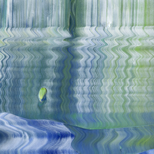 Freakish Genius C5 is an abstract oil-on-canvas artwork, a fractal of its parent painting Freakish Genius created by Anna Judd for the Scales Collection.