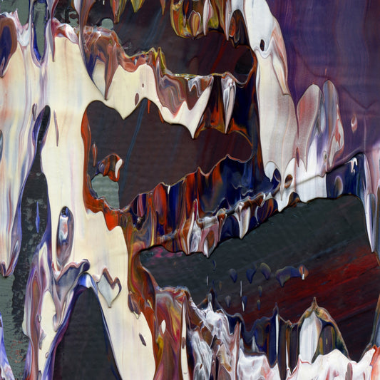 Fugue State C1 is an abstract oil-on-canvas artwork, a fractal of its parent painting Fugue State created by Anna Judd for the Scales Collection.