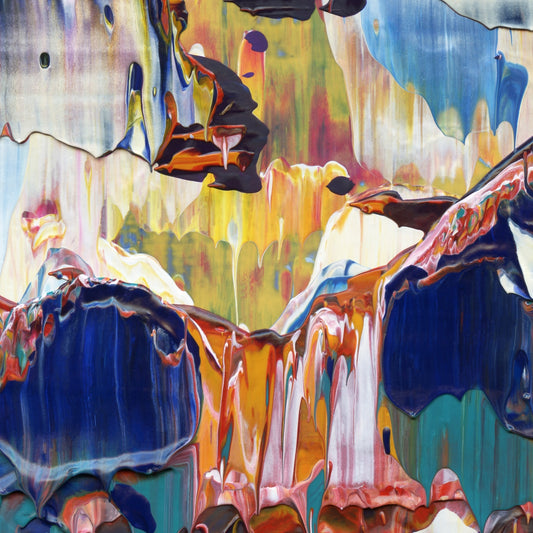 Garden of Earthly Delicts C2 is an abstract oil-on-canvas artwork, a fractal of its parent painting Garden of Earthly Delicts created by Anna Judd for the Scales Collection.