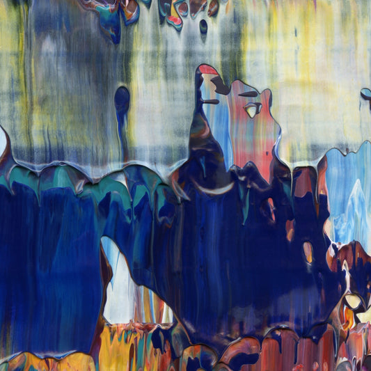 Garden of Earthly Delicts C4 is an abstract oil-on-canvas artwork, a fractal of its parent painting Garden of Earthly Delicts created by Anna Judd for the Scales Collection.