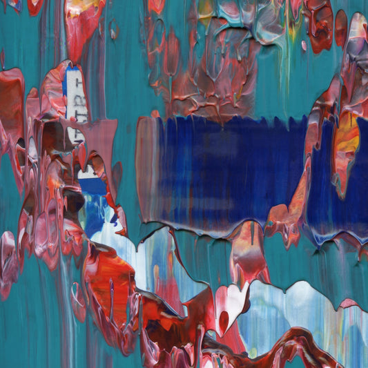 Garden of Earthly Delicts D1 is an abstract oil-on-canvas artwork, a fractal of its parent painting Garden of Earthly Delicts created by Anna Judd for the Scales Collection.