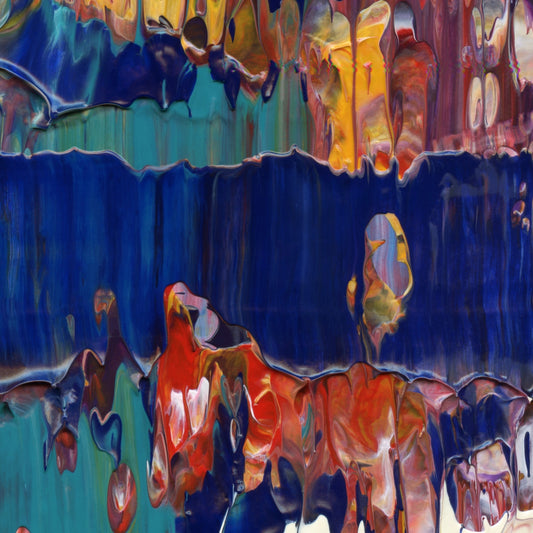 Garden of Earthly Delicts D4 is an abstract oil-on-canvas artwork, a fractal of its parent painting Garden of Earthly Delicts created by Anna Judd for the Scales Collection.