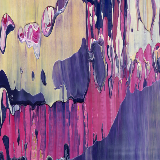 Gimme Right Meow D3 is an abstract oil-on-canvas artwork, a fractal of its parent painting Gimme Right Meow created by Anna Judd for the Scales Collection.