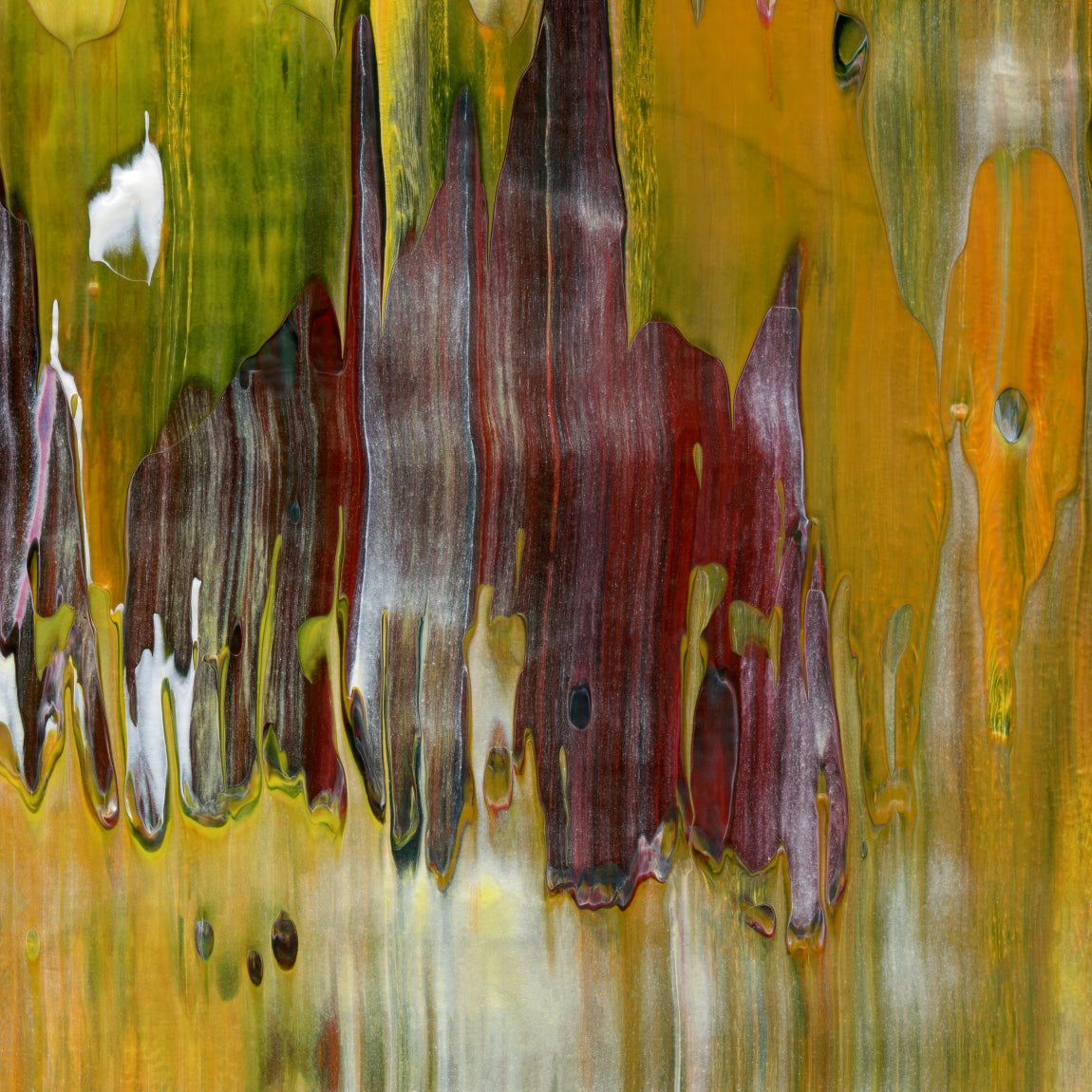 Golden Rule Rhapsody B3 is an abstract oil-on-canvas artwork, a fractal of its parent painting Golden Rule Rhapsody created by Anna Judd for the Scales Collection.