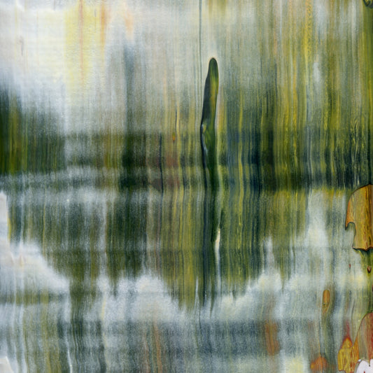 Golden Rule Rhapsody C1 is an abstract oil-on-canvas artwork, a fractal of its parent painting Golden Rule Rhapsody created by Anna Judd for the Scales Collection.