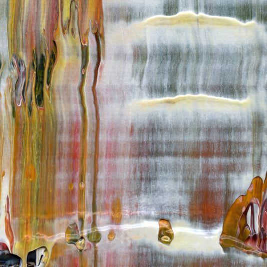 Golden Rule Rhapsody D4 is an abstract oil-on-canvas artwork, a fractal of its parent painting Golden Rule Rhapsody created by Anna Judd for the Scales Collection.