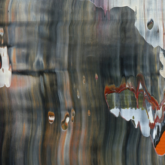 Guerilla In The Mist A1 is an abstract oil-on-canvas artwork, a fractal of its parent painting Guerilla In The Mist created by Anna Judd for the Scales Collection.