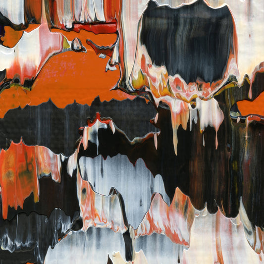 Guerilla In The Mist A3 is an abstract oil-on-canvas artwork, a fractal of its parent painting Guerilla In The Mist created by Anna Judd for the Scales Collection.