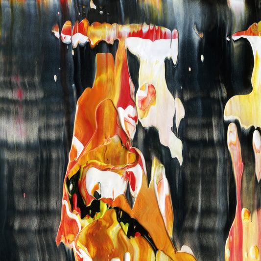 Heist in Casablanca A3 is an abstract oil-on-canvas artwork, a fractal of its parent painting Heist in Casablanca created by Anna Judd for the Scales Collection.