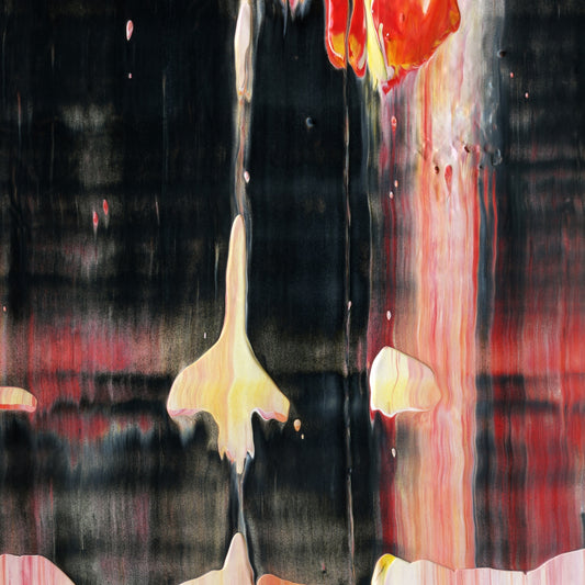 Heist in Casablanca B2 is an abstract oil-on-canvas artwork, a fractal of its parent painting Heist in Casablanca created by Anna Judd for the Scales Collection.