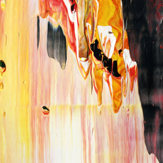 Heist in Casablanca B4 is an abstract oil-on-canvas artwork, a fractal of its parent painting Heist in Casablanca created by Anna Judd for the Scales Collection.