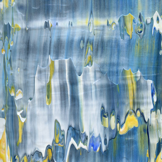 Hesitant Telepathy D1 is an abstract oil-on-canvas artwork, a fractal of its parent painting Hesitant Telepathy created by Anna Judd for the Scales Collection.