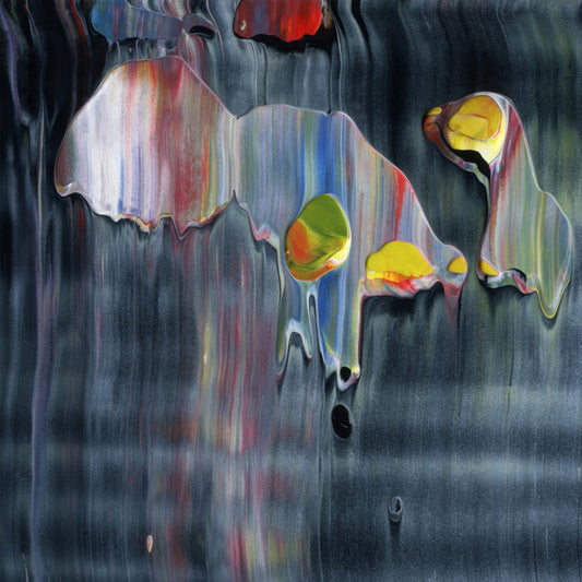 Hold My Trident A1 is an abstract oil-on-canvas artwork, a fractal of its parent painting Hold My Trident created by Anna Judd for the Scales Collection.