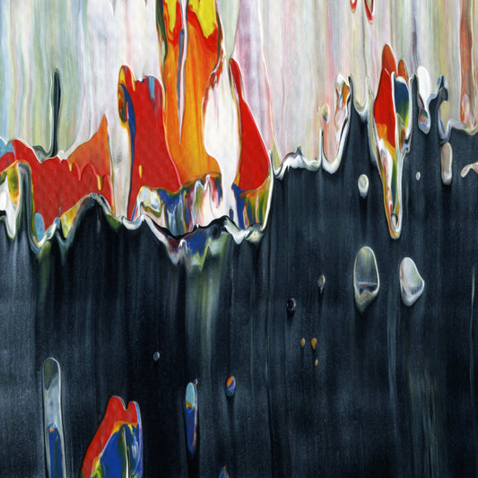 Hold My Trident D3 is an abstract oil-on-canvas artwork, a fractal of its parent painting Hold My Trident created by Anna Judd for the Scales Collection.