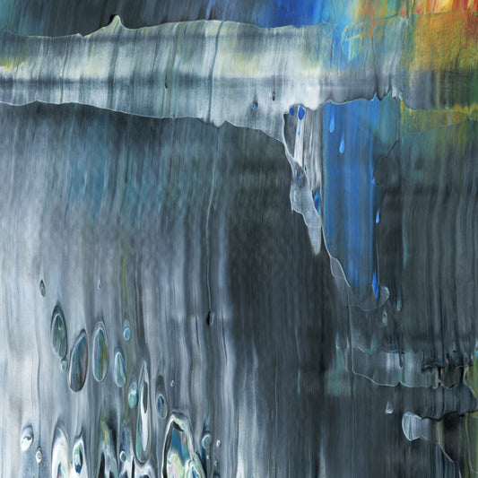 Holy Kykeon A4 is an abstract oil-on-canvas artwork, a fractal of its parent painting Holy Kykeon created by Anna Judd for the Scales Collection.