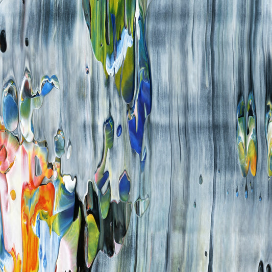 Holy Kykeon B3 is an abstract oil-on-canvas artwork, a fractal of its parent painting Holy Kykeon created by Anna Judd for the Scales Collection.