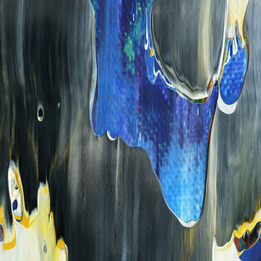 Holy Kykeon E2 is an abstract oil-on-canvas artwork, a fractal of its parent painting Holy Kykeon created by Anna Judd for the Scales Collection.