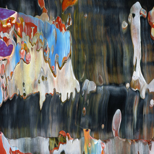 Holy Reclamation C4 is an abstract oil-on-canvas artwork, a fractal of its parent painting Holy Reclamation created by Anna Judd for the Scales Collection.
