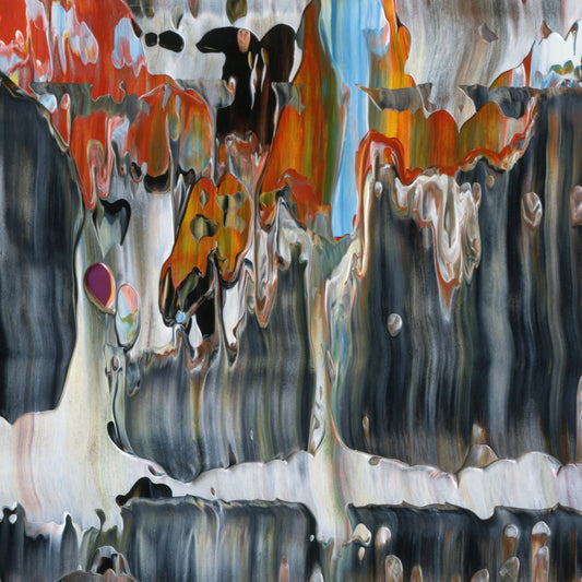 Holy Reclamation D4 is an abstract oil-on-canvas artwork, a fractal of its parent painting Holy Reclamation created by Anna Judd for the Scales Collection.
