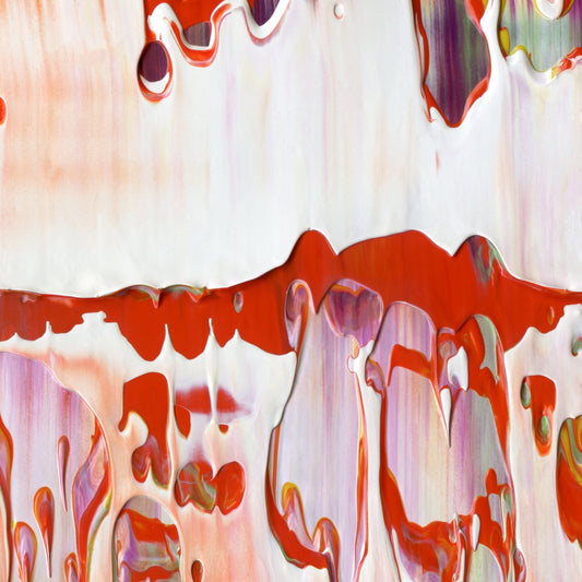Hook Line and Sinker A3 is an abstract oil-on-canvas artwork, a fractal of its parent painting Hook Line and Sinker created by Anna Judd for the Scales Collection.