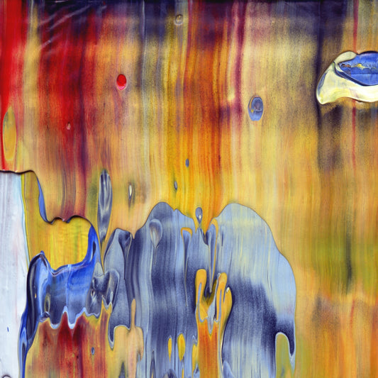 Hopscotch at Golgotha A1 is an abstract oil-on-canvas artwork, a fractal of its parent painting Hopscotch at Golgotha created by Anna Judd for the Scales Collection.