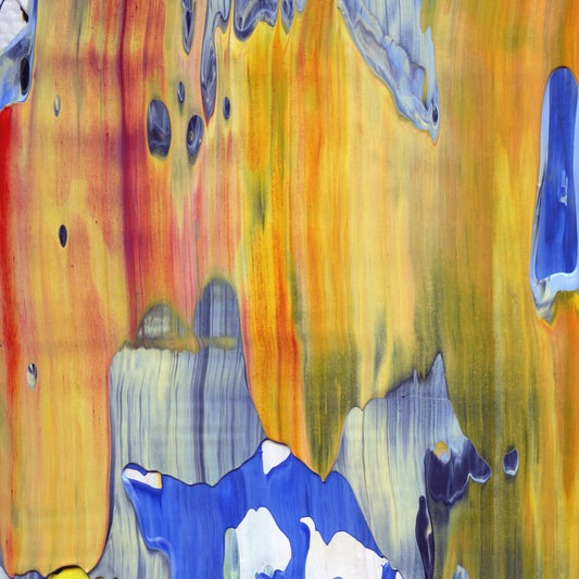 Hopscotch at Golgotha B1 is an abstract oil-on-canvas artwork, a fractal of its parent painting Hopscotch at Golgotha created by Anna Judd for the Scales Collection.