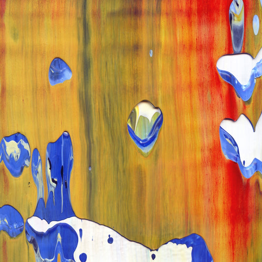 Hopscotch at Golgotha B4 is an abstract oil-on-canvas artwork, a fractal of its parent painting Hopscotch at Golgotha created by Anna Judd for the Scales Collection.