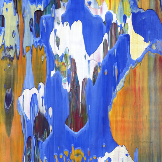 Hopscotch at Golgotha D2 is an abstract oil-on-canvas artwork, a fractal of its parent painting Hopscotch at Golgotha created by Anna Judd for the Scales Collection.