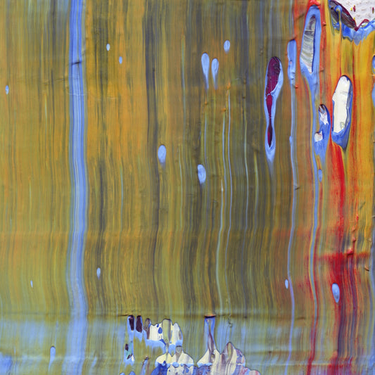Hopscotch at Golgotha E4 is an abstract oil-on-canvas artwork, a fractal of its parent painting Hopscotch at Golgotha created by Anna Judd for the Scales Collection.