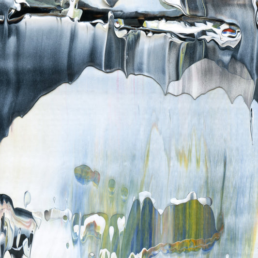 Hunting in Forbidden Dreams A2 is an abstract oil-on-canvas artwork, a fractal of its parent painting Hunting in Forbidden Dreams created by Anna Judd for the Scales Collection.