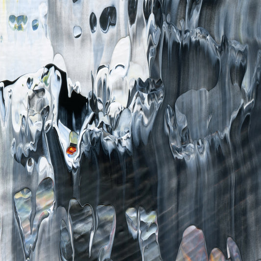 Hunting in Forbidden Dreams B3 is an abstract oil-on-canvas artwork, a fractal of its parent painting Hunting in Forbidden Dreams created by Anna Judd for the Scales Collection.