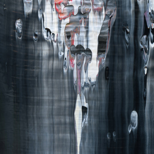 Hunting in Forbidden Dreams E1 is an abstract oil-on-canvas artwork, a fractal of its parent painting Hunting in Forbidden Dreams created by Anna Judd for the Scales Collection.
