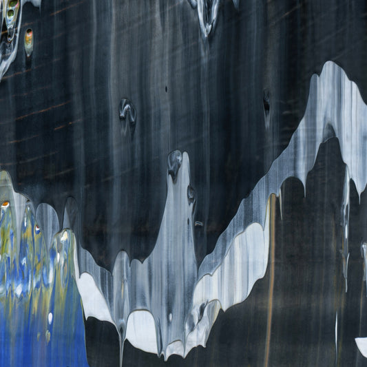 Hunting in Forbidden Dreams F3 is an abstract oil-on-canvas artwork, a fractal of its parent painting Hunting in Forbidden Dreams created by Anna Judd for the Scales Collection.