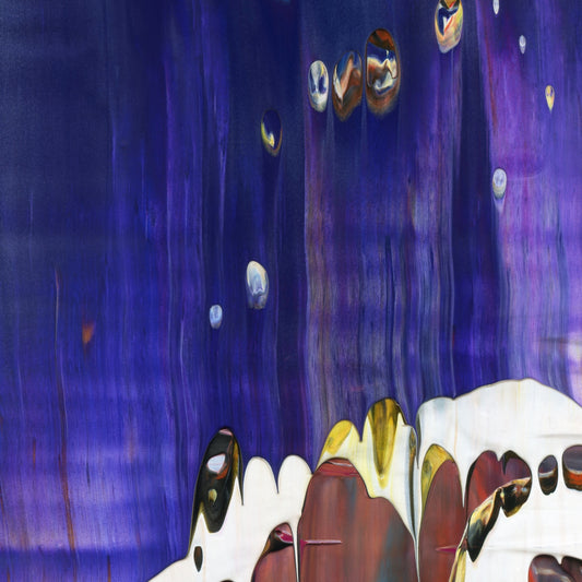 Huxley's Last Request B3 is an abstract oil-on-canvas artwork, a fractal of its parent painting Huxley's Last Request created by Anna Judd for the Scales Collection.