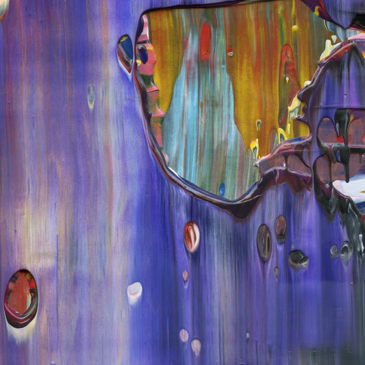 Huxley's Last Request E3 is an abstract oil-on-canvas artwork, a fractal of its parent painting Huxley's Last Request created by Anna Judd for the Scales Collection.