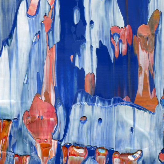 I am, I am, I am E4 is an abstract oil-on-canvas artwork, a fractal of its parent painting I am, I am, I am created by Anna Judd for the Scales Collection.