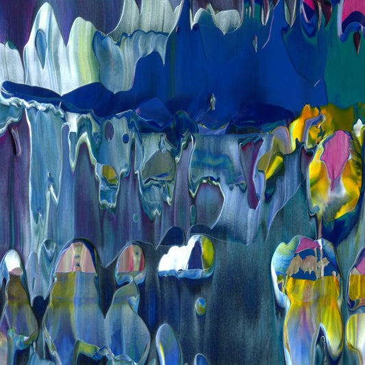I Drink Your Milkshake C3 is an abstract oil-on-canvas artwork, a fractal of its parent painting I Drink Your Milkshake created by Anna Judd for the Scales Collection.